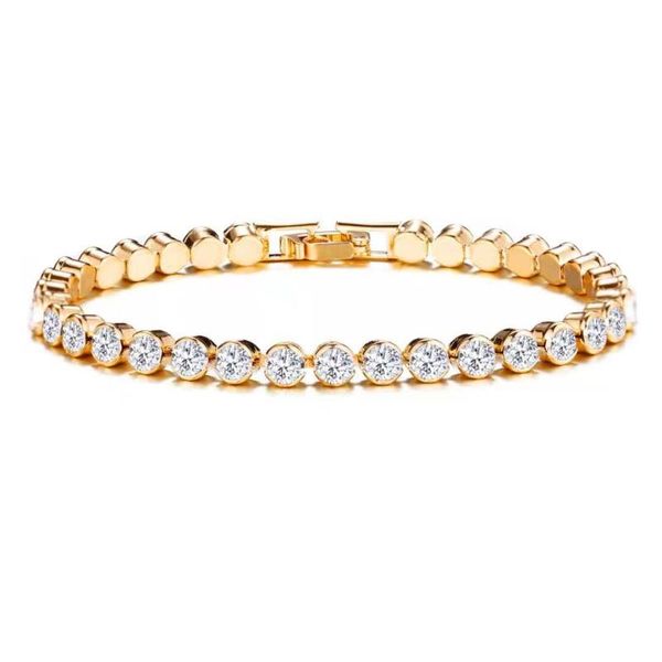 

fashionable simple personality men's and women's universal bracelet crystal alloy set 2021 trendy party gift charm bracelets, Golden;silver