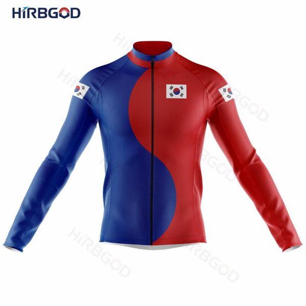 

racing jackets hirbgod daily specials in promotion korean flag cycling jersey man twill team 2022 long sleeve bicycle tyz636-09, Black;red