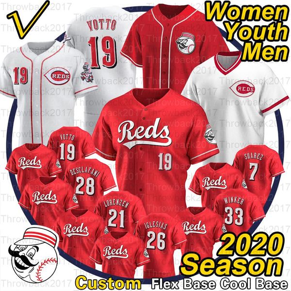 

baseball jersey johnny bench 19 joey votto matt kemp ken michael lorenzen jackie ii robinson red white jerseys, Blue;black