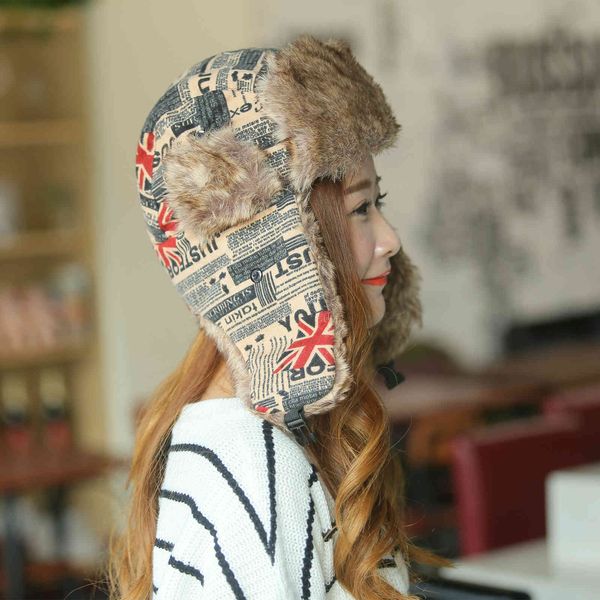 

men's and women's lei feng hat in winter, Blue;gray