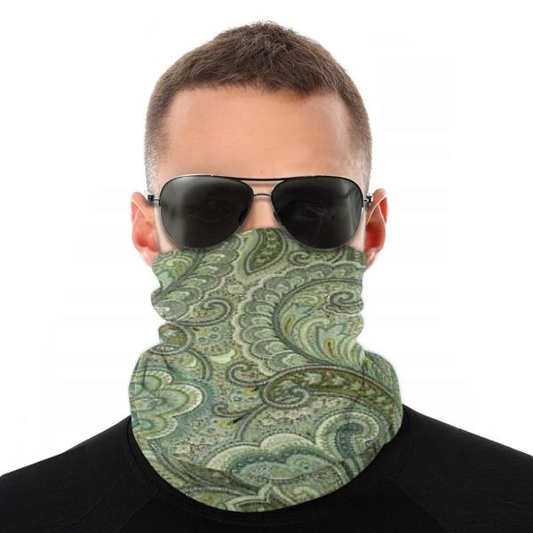 

scarves vintage paisley scarf half face mask men women halloween neck gaiter seamless bandanas versatility headwear cycling hiking, Blue;gray