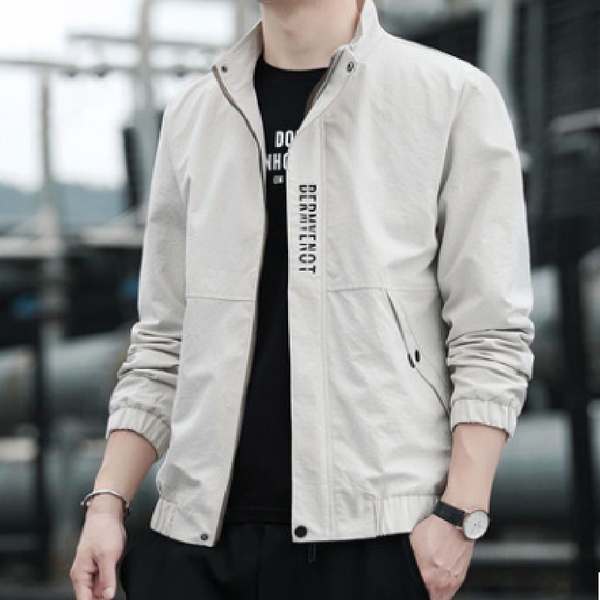 

spring and autumn men's jacket striped hooded casual zipper jackets, Black;brown