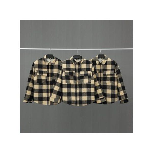 

spring and autumn men's women's checked cotton jacket jackets, Black;brown