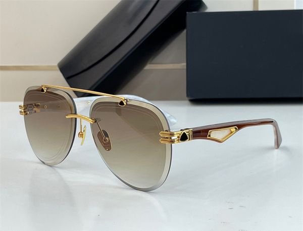 

luxury r the artist sunglasses men pilot vintage upscale crystal cut lens rimless sun glasses summer leisure style anti-ultraviolet come wit, White;black
