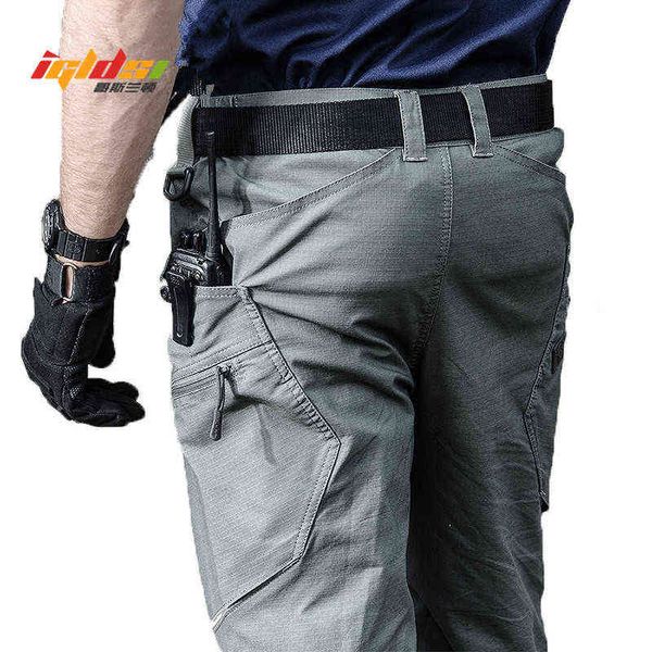 Calças de carga do exército militar dos homens Tactical Tactical Combat Calças Longas Multi Bolsos Original Calças Casuais Ripstop Tecido S-2XL H1223