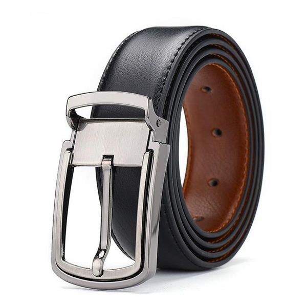 

peikong men's belt leather men male genuine strap luxury pin buckle casual cummerbunds ceinture homme belts, Black;brown