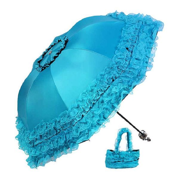 

umbrellas lace umbrella princess high-end ladies double-layer rain and dual-use gift