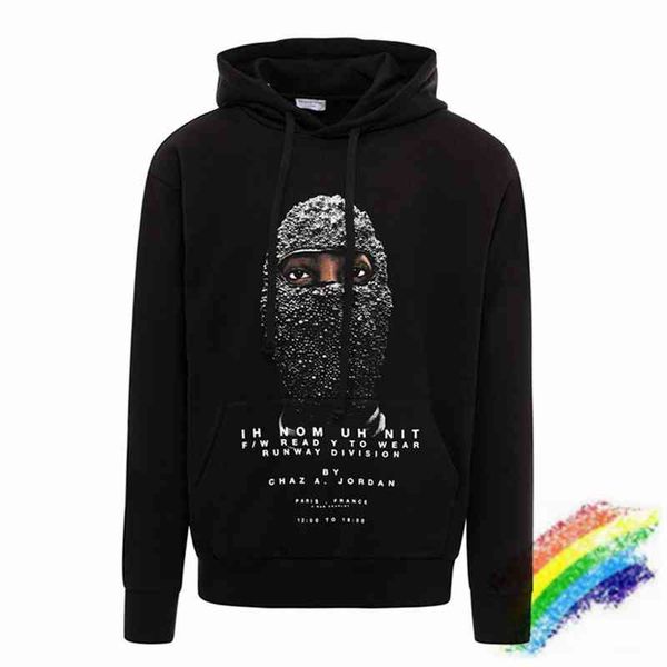 

hoodies fw ih nom uh nit hoodie men women 1:1 digital hooded printing loose pullover, Black