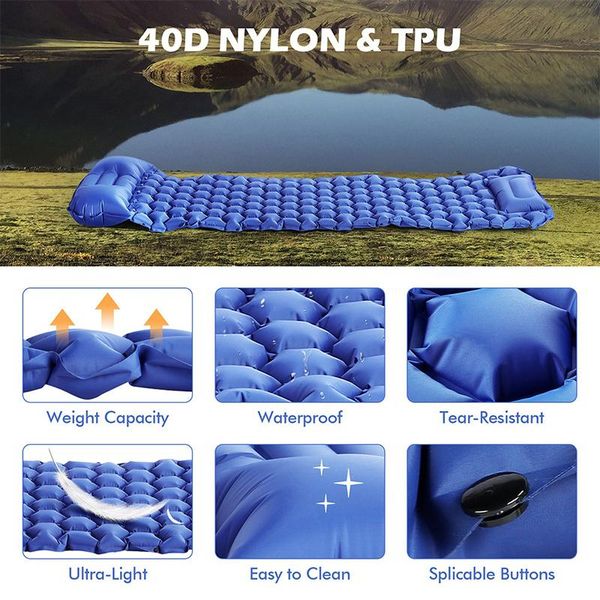 

outdoor pads tpu foot inflatable cushion airtight beach mat camping mattress sofa outdoors