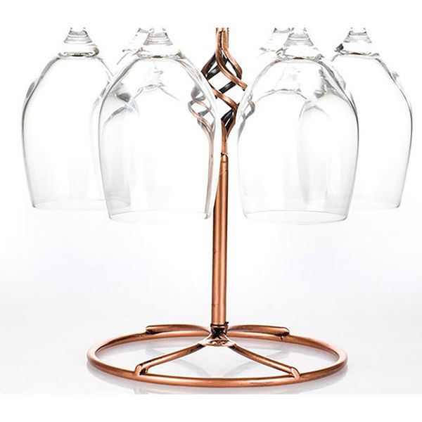 

hooks & rails european-style deskwine glass rack wrought iron storage