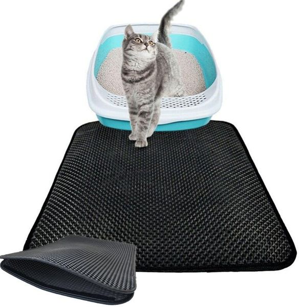 

kennels & pens double-layer cat litter box mat trapper foldable pad pet rug eva foam rubber