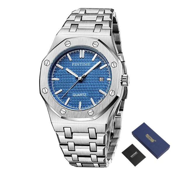 

wristwatches luxury men watches gold business men's steel waterproof casual quartz date clock male wrist watch relogio masculino, Slivery;brown