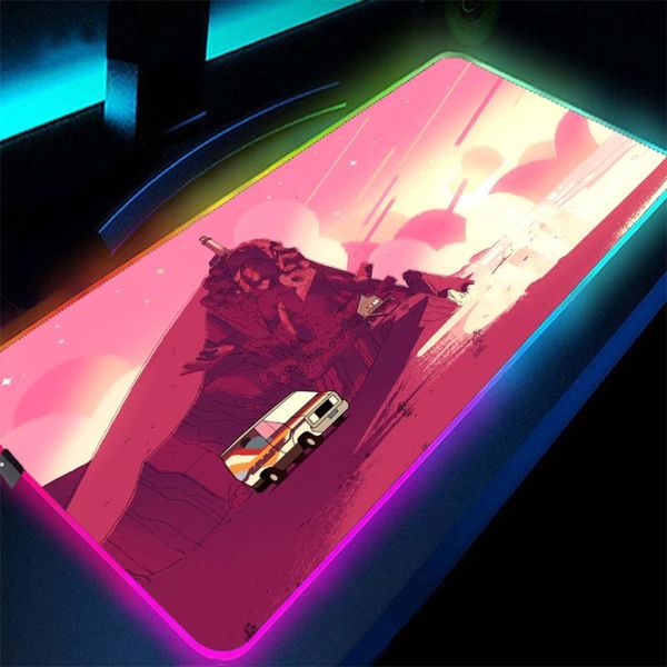 

mouse pads & wrist rests large gaming keyboard pad rgb computer mausepad xxxl led backlight for genshin impact mause 30x80cm 40x90cm cs go