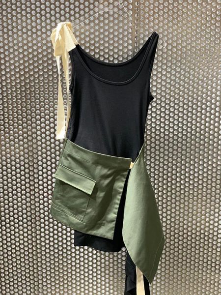 

casual dresses 2021 women fashion sleeveless round neck irregular color matching dress 0409, Black;gray