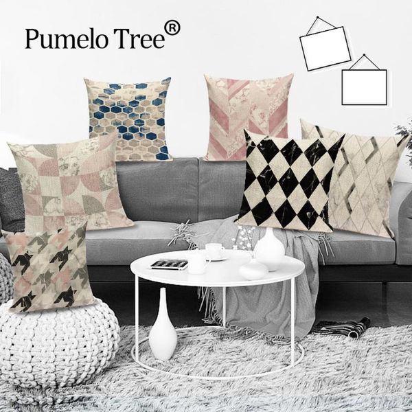 

cushion/decorative pillow abstract vintage moroccan geometric cushion cover nordic black lattice ripple car home party decorative cases
