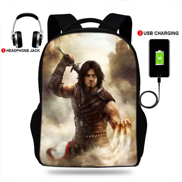 

backpack mochila prince print women school bags for teenage boys&girls usb charge bagpack daily lapkids