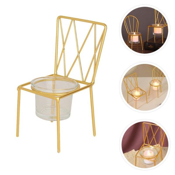 

candle holders 1pc holder iron chair candlestick creative home decoration
