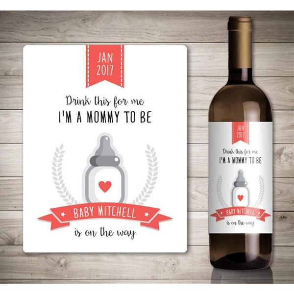 

other arts and crafts personalize text mother's day wine label, bottle customized gift from son, special stickers