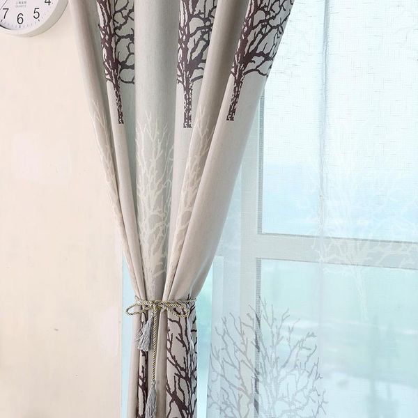 

curtain & drapes exquisite house goods-environmental shading cotton and linen printing thousand trees living room bedroom study