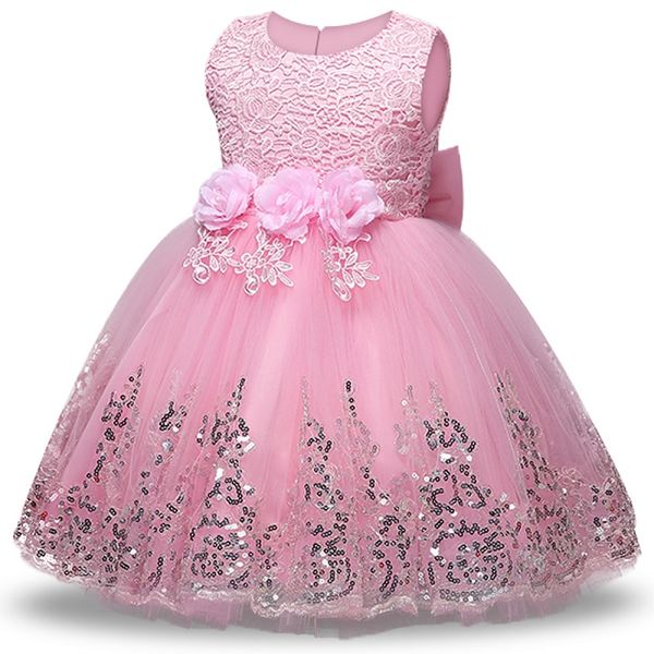 Vestito da festa per ragazza Vestiti per neonati Abiti estivi Matrimonio Principessa Battesimo Primo anno Compleanno Costume natalizio