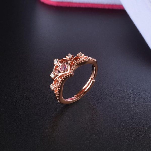 

wedding rings 2021 classic crown for women rose gold color fashion jewelry wholesale, Slivery;golden