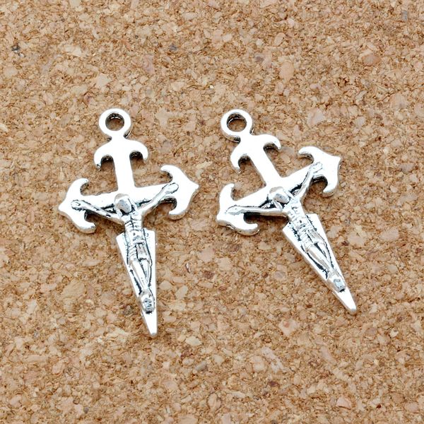 150pcs Jesus Cristo Crucifixo Casos Religiosos Charms Pingentes para Jóias Fazendo Colar de Bracelete Acessórios DIY 16.5x29mm A-247