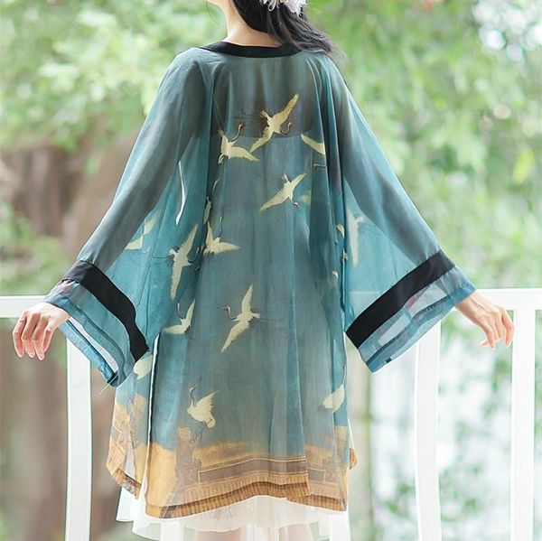 

women kimono cardigan janpese traditional yukata lady blouse summer beach shirt haori kimonos obi cloth ethnic clothing, Red