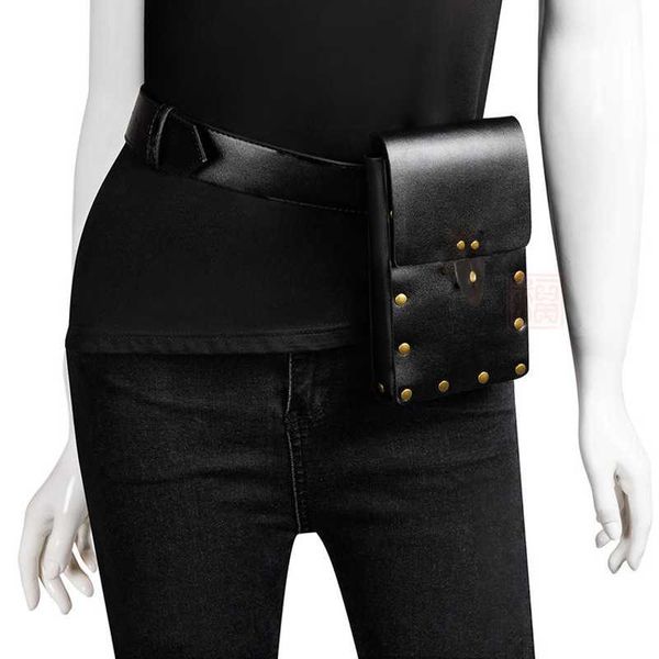 

steampunk retro women outdoor pocket phone for sports waist bags