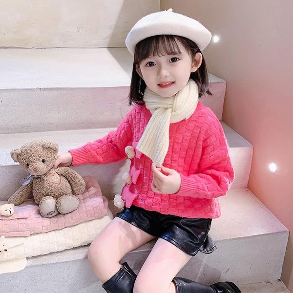 

pullover girl sweater kids outwear Â 2021 pear plus thicken warm winter autumn knitting cotton teenager overcoat children clothing, Blue