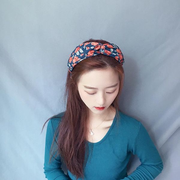 

hair clips & barrettes retro french romantic syle cross flower print headband, head buckle, hairpin, accessory, headwear, Golden;silver