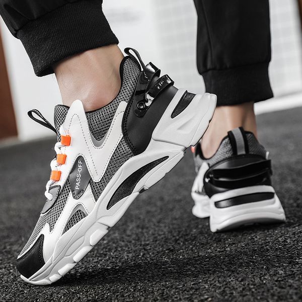 

2022 wholesale summer mesh womens mens running shoes breathable black white beige gray jogging sports trainers sneakers code: 65-727 size eu