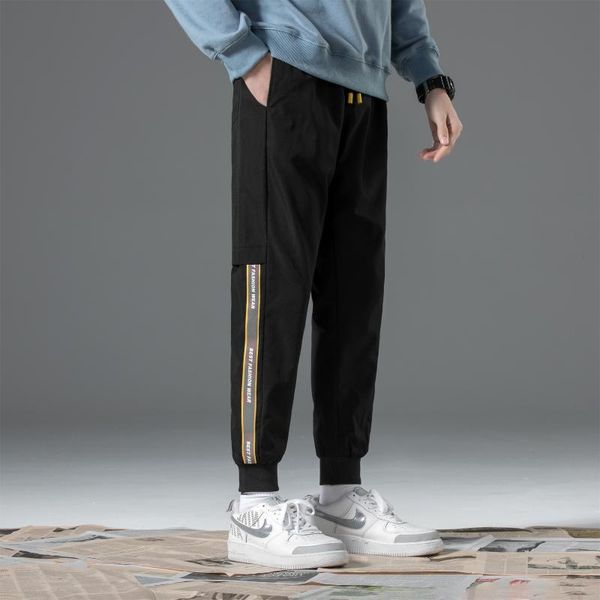 

men clothing mens pants tracksuit streetwear joggers casual men's, Black