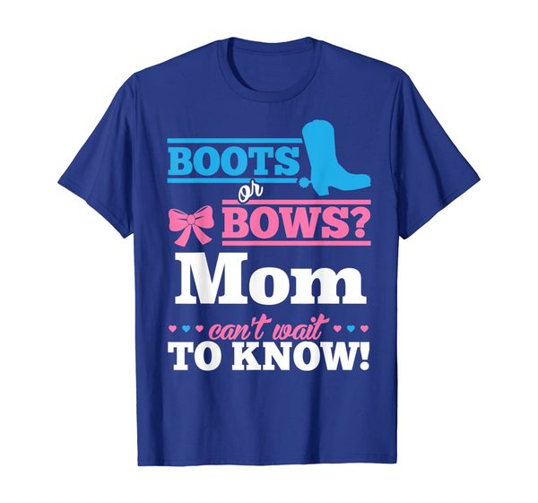 

boots or bows shirt for mom gender reveal party gift, White;black