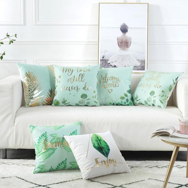 

pillow case home cushion cover nordic style tropical plant sofa decorative cases