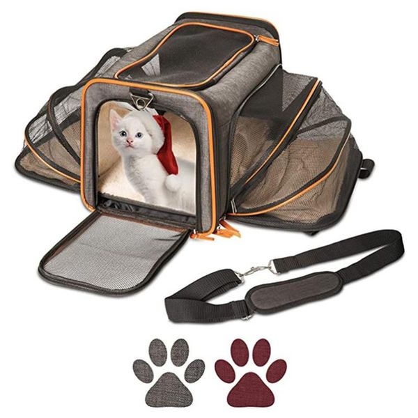 

cat carriers,crates & houses pet one shoulder and dog bag accessories double expansion traveling portable breathable messenger supplies
