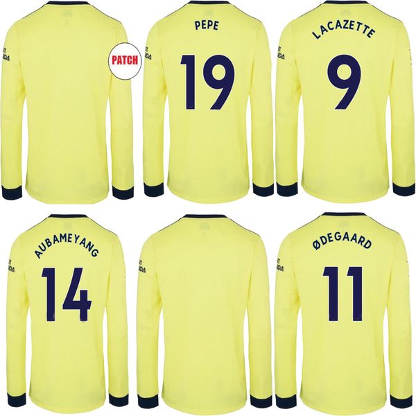 

21 22 arsen long sleeve soccer jerseys saka leno thomas willian nicolas fourtwofour collection football shirts 2021 goalkeeper thailand, Black;yellow