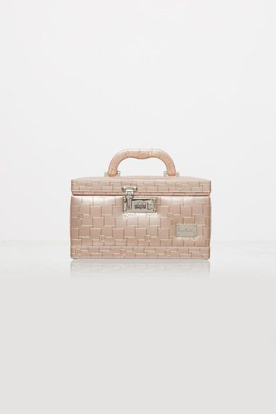 

leather covered, encrypted, mirrored shaving & makeup jewelry box - 564 crdn564 bath accessory set