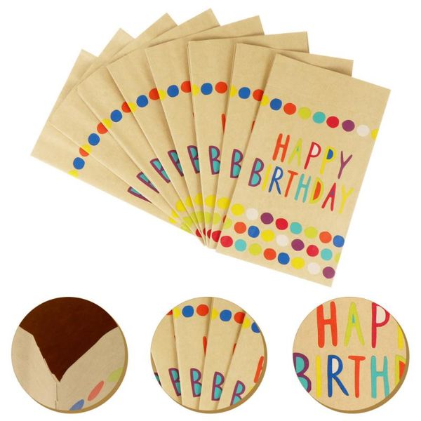 

set 36 pcs birthday paper packing bags candy gift wrapping (beige) wrap