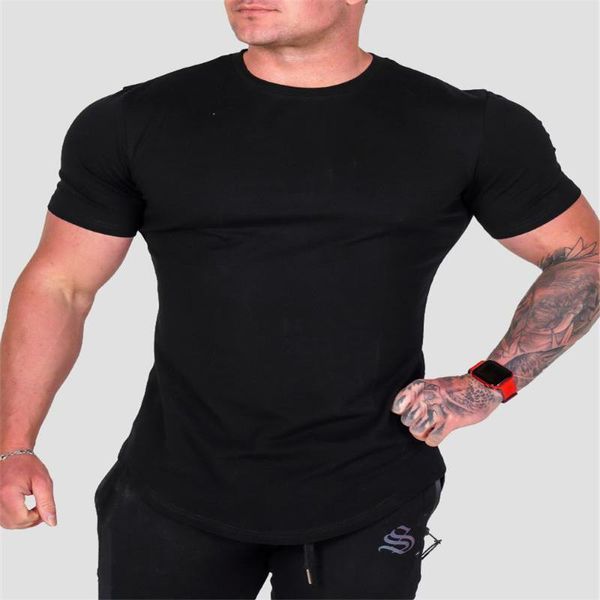 

men's t-shirts 2021 cotton t-shirt sports recreation running exercise color changing print slimming short sleeve, White;black