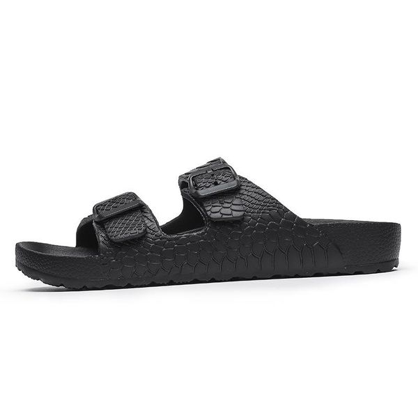 

women cool snake slide sandals ladies two straps slip on, Black