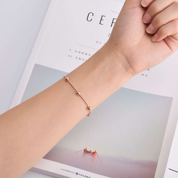 

bracelet tiktok rose gold ball beads, bracelet, female, no color, trembling screen, red , hand ornament., Golden;silver