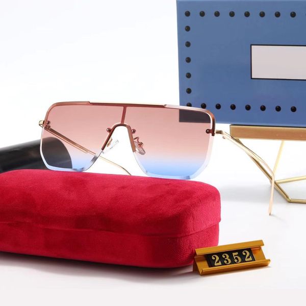 

2023 large frame one-piece metal women sunglasses men toad mirror arc comfortable fashion ocean lens craft personality trend sun glasses li, White;black