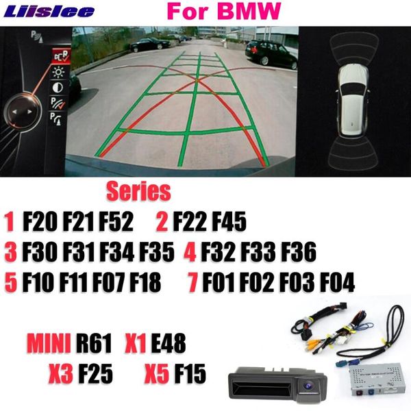 

car rear view cameras& parking sensors liislee reversing camera interface backup original monitor upgrade for 1 2 3 4 5 7 mini x1 x3 x5