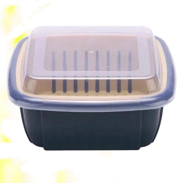 

storage bottles & jars 2 set double-layer colander with lid kitchen strainer drain basin basket washing bowl and for home (dar