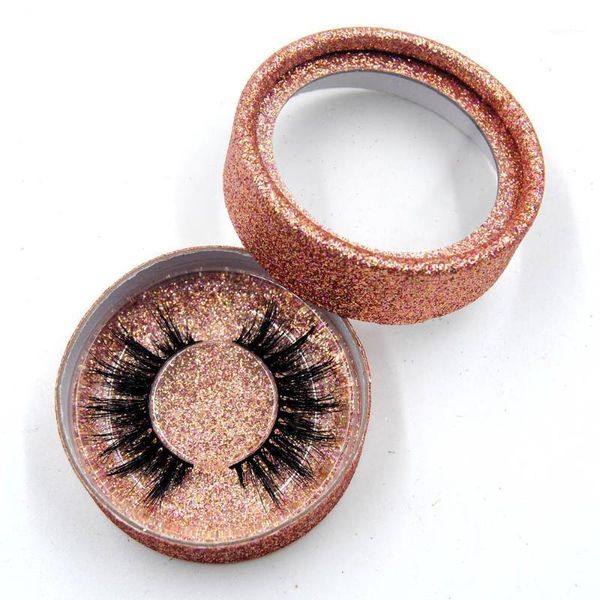 

pair 3d mink eyelashes hand made natural long cross reusable false lashes makeup with glitter box full strip1