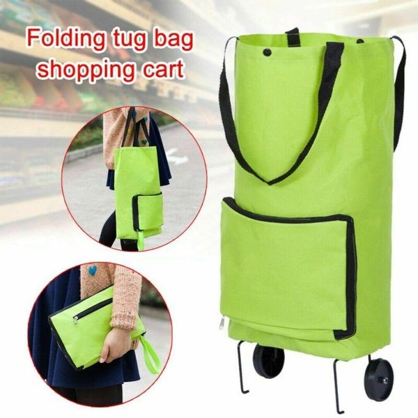 

shopping bags folding reusable bag foldable luggage wheel