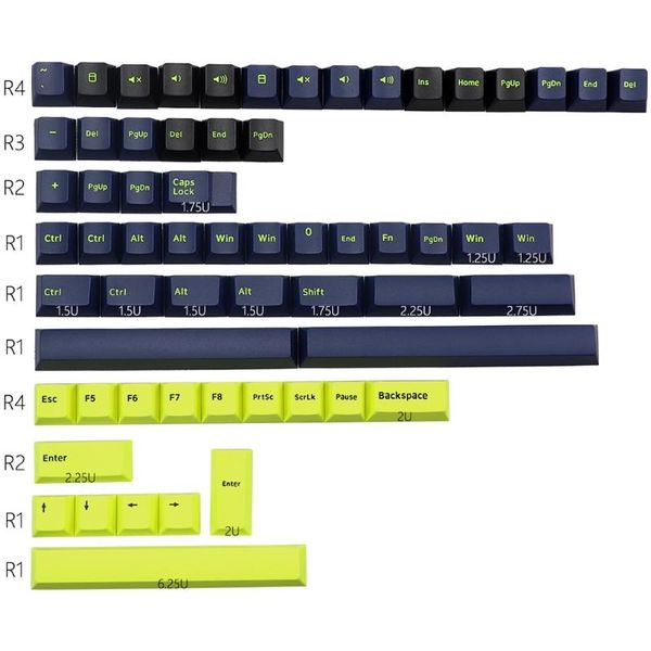 

160 keys cherry profile keycap double s thick pbt keycaps cap p9ye keyboards