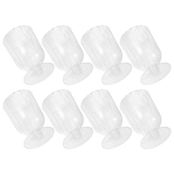 

dishes & plates 20pcs 240ml stripe disposable wine cups plastic ice-cream mousse goblets