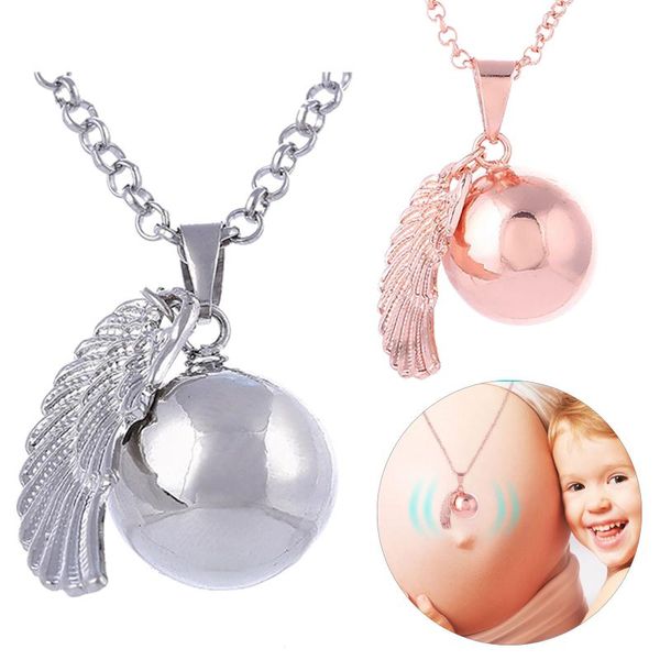 

chains angel geometric wing bell birtheducation necklace make you educate your baby vintage jewelry chain women luxury, Silver