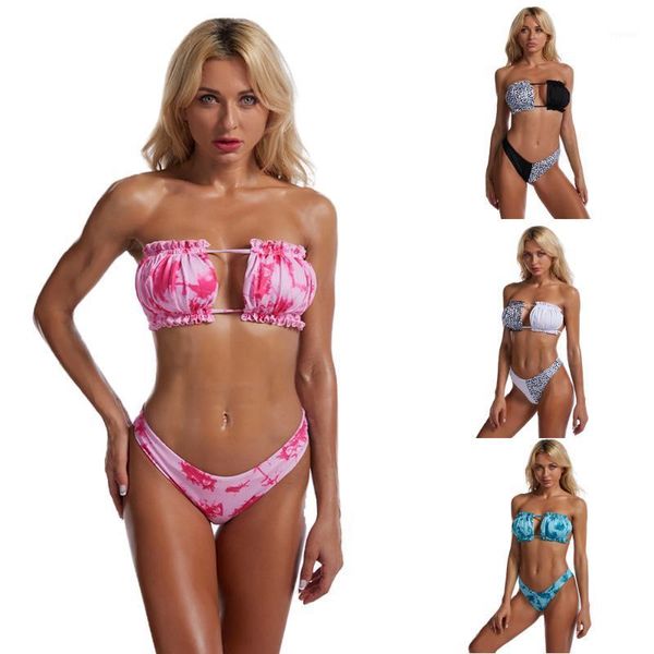 

micro bikinis 2021 mujer bandeau swimsuit women bikini set 2 piece thong swimwear bathing suit female beachwear biquini women's, White;black